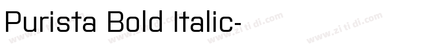 Purista Bold Italic字体转换